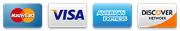Visa, Mastercard, American Express and Discover accepted